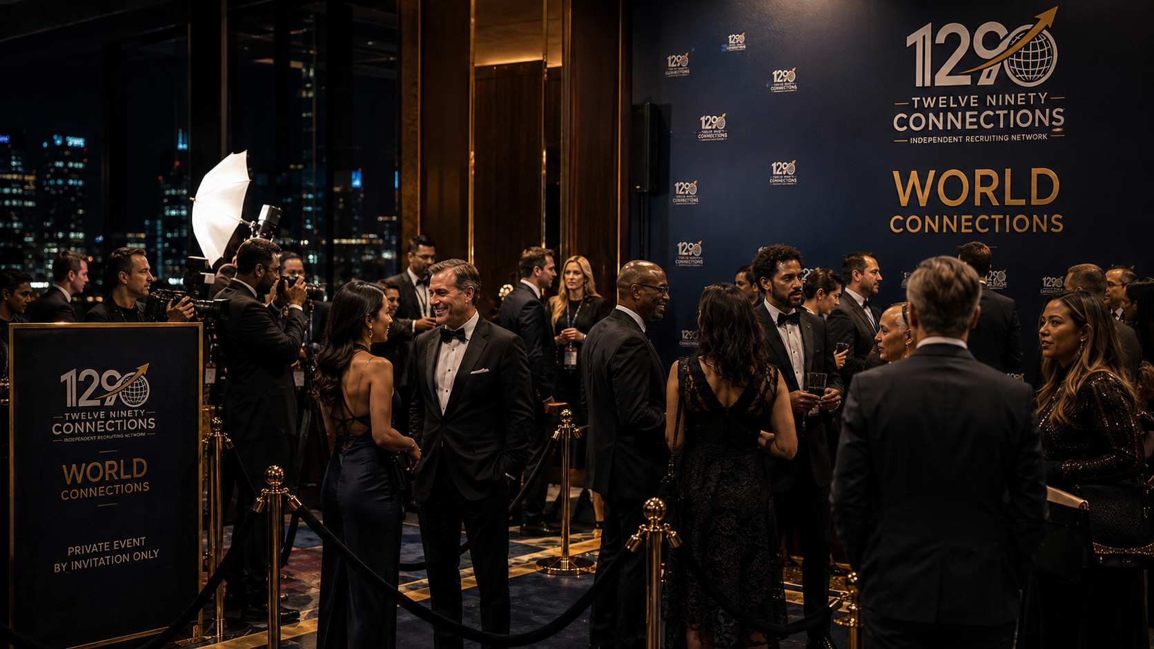 Guests gather at a private Twelve Ninety Connections event.